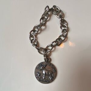 Vintage Las Vegas Sturdy metal Charm Bracelet with Burro or donkey souvenir
